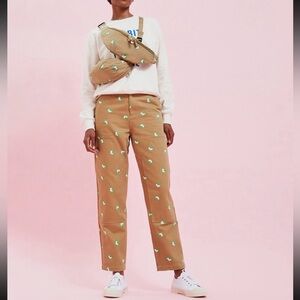 CLARE V x MONOPRIX high rise straight leg jeans